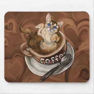 Kaffee-Katze Mousepad