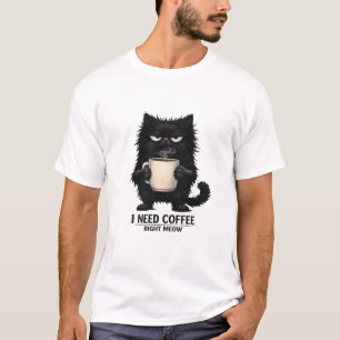 Kaffee-Katze-T-Shirt T-Shirt
