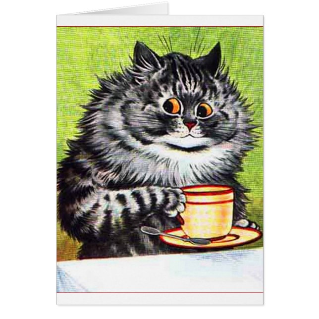Kaffee-Katze (Vintages Bild) (Vorne)