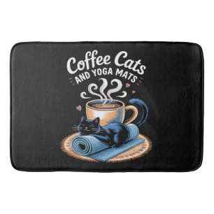 Kaffee Katzen und Yoga Matten Lustige Katzen Yoga