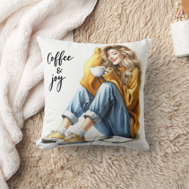 Kaffee Kissen (Decke)
