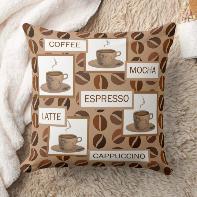 Kaffee Kissen (Decke)