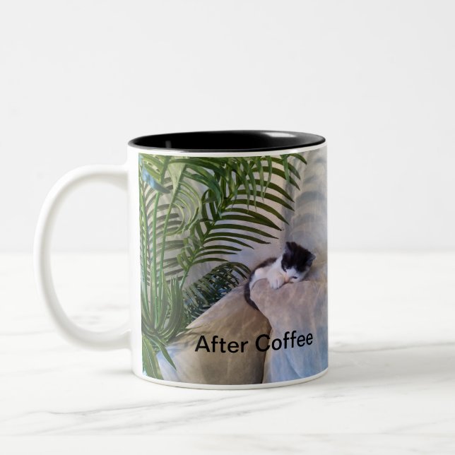 Kaffee Kitten Zweifarbige Tasse (Links)