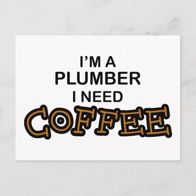 Kaffee - Klempner Postkarte (Vorderseite)