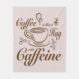 Kaffee Koffein Umarmungen beruhigen & gemütlich fü Fleecedecke