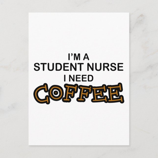 Kaffee - Krankenpflege Postkarte (Vorderseite)
