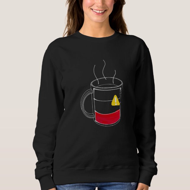 Kaffee kritisch niedrig sweatshirt (Vorderseite)