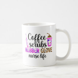 Kaffee, Kruben, Gummihandschuhe - Zitat zum Leben Kaffeetasse
