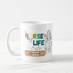 "Kaffee, Krümel und Rettend Leben - Tasse des Kran