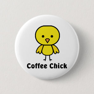 Kaffee-Küken Button