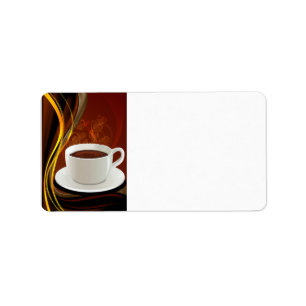 Kaffee-Kunst-Café Adressaufkleber