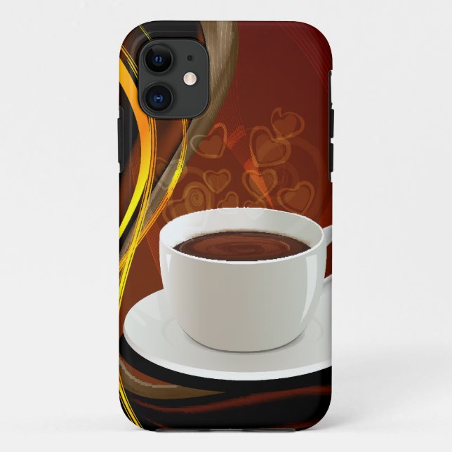 Kaffee-Kunst-Café Case-Mate iPhone Hülle (Rückseite)