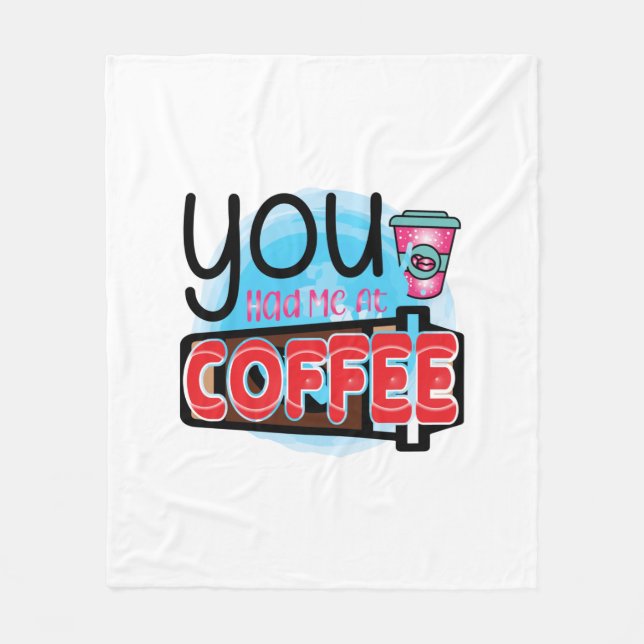 Kaffee-Kunst, die du mir zum Kaffee hattest Fleecedecke (Vorderseite)