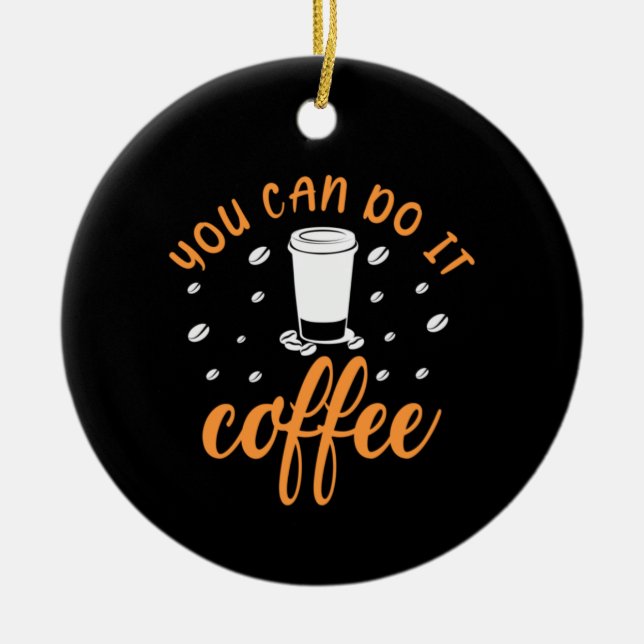 Kaffee-Kunst, die man machen kann Keramik Ornament (Vorne)