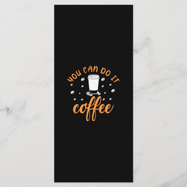 Kaffee-Kunst, die man machen kann Menükarte (Vorderseite)