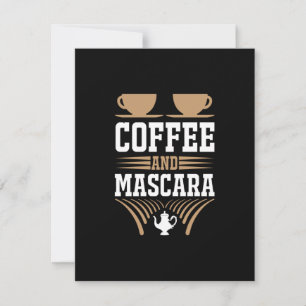 Kaffee Kunst Kaffee Und Mascara Mitteilungskarte