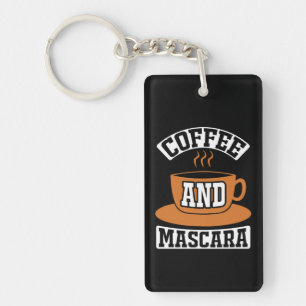 Kaffee Kunst Kaffee Und Mascara Schlüsselanhänger