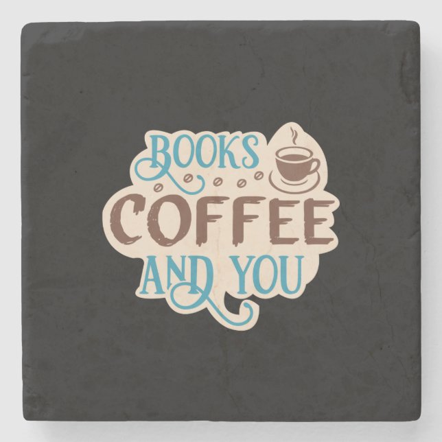 Kaffee-Kunstbücher Kaffee und Sie Steinuntersetzer (Vorderseite)