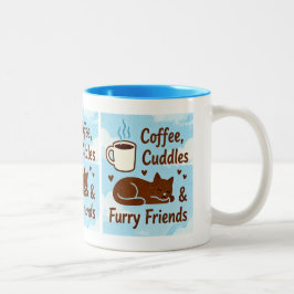 Kaffee, Kuscheln & Fellfreunde Süße Katzenliebhabe Zweifarbige Tasse