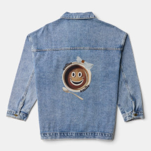 Kaffee Lächeln Funny Niedlich Sweet Hoodie Jeansjacke