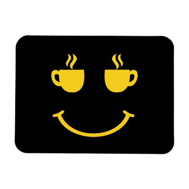 Kaffee-Lächeln Magnet (Horizontal)