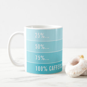 KAFFEE LADEN... Ombre 100% koffeinhaltig Türkis Kaffeetasse