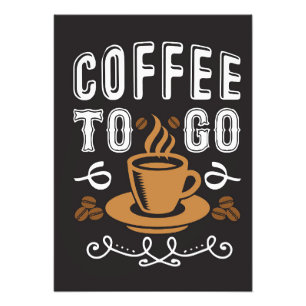 Kaffee lange Kaffee zum Mitnehmen Fotodruck