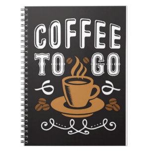 Kaffee lange Kaffee zum Mitnehmen Notizblock