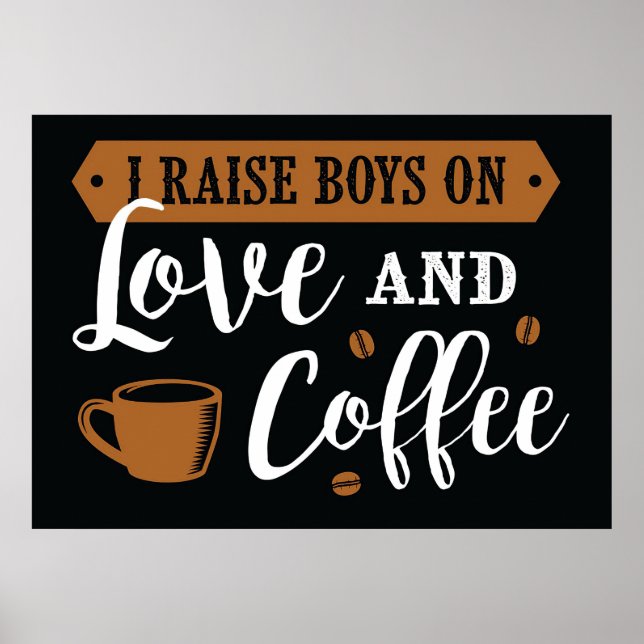 Kaffee lange Liebe und Kaffee Poster (Vorne)