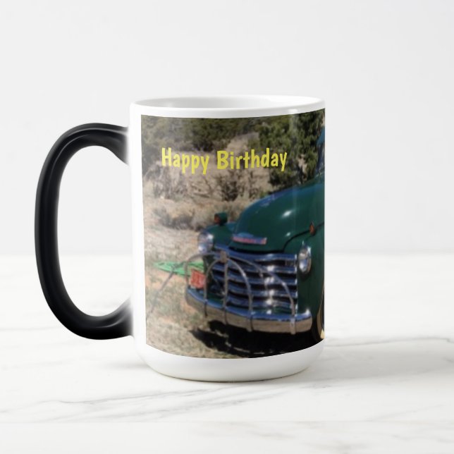 Kaffee lässt das Foto plötzlich erscheinen Verwandlungstasse (Links)