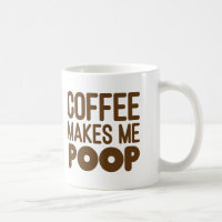 Kaffee lässt mich Tassen-Brown-Text kacken
