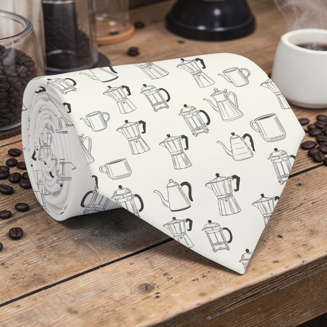 Kaffee-Latte-Liebhaber individuelle Krawatte (Von Creator hochgeladen)