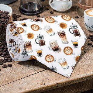 Kaffee-Latte-Liebhaber individuelle Krawatte