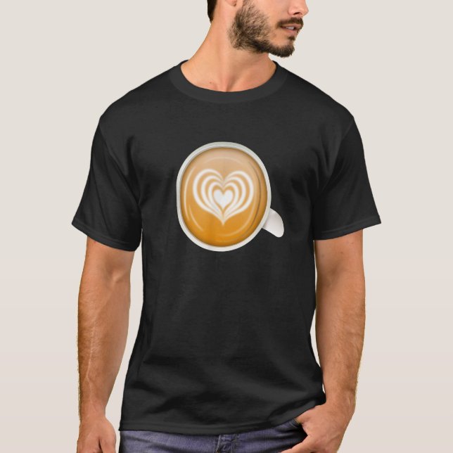 Kaffee Latte Macchiato Barista Kaffeebohnen Kaffee T-Shirt (Vorderseite)