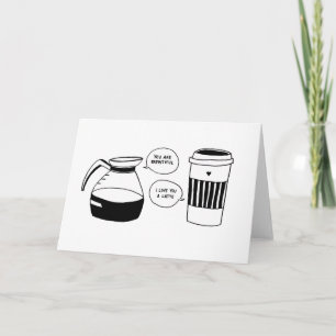 Kaffee Latte Valentine Liebe Feiertagskarte