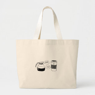 Kaffee Latte Valentine's Liebe Jumbo Stoffbeutel