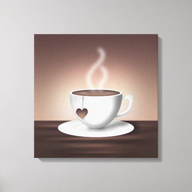 Kaffee Latte Wall Art Leinwanddruck (Vorderseite)