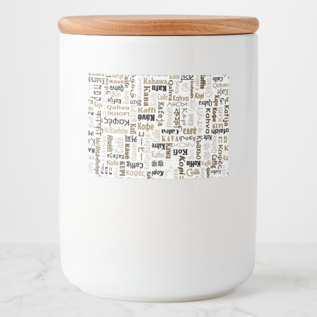 Kaffee Lebensmitteletikett (Vorderseite)