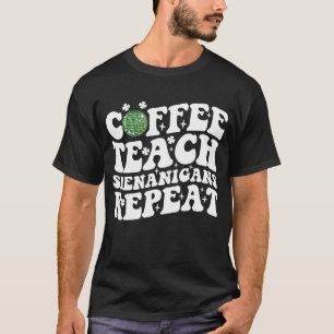 Kaffee Lehr Unfug Wiederholen Disco Ball Lehrer T-Shirt