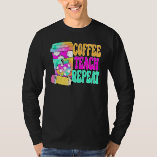 Kaffee Lehre Wiederholung Retro Lehrer Kaffee Lehr T-Shirt