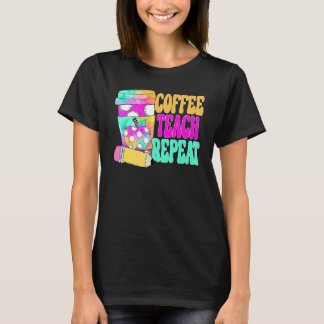 Kaffee Lehre Wiederholung Retro Lehrer Kaffee Lehr T-Shirt