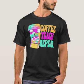 Kaffee Lehre Wiederholung Retro Lehrer Kaffee Lehr T-Shirt