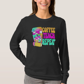 Kaffee Lehre Wiederholung Retro Lehrer Kaffee Lehr T-Shirt