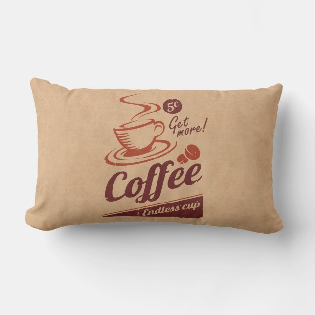 Kaffee Lendenkissen (Vorderseite)