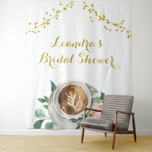 Kaffee Liebe Brautparty-Schild-Tapete Wandteppich