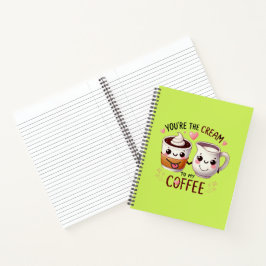Kaffee+Liebe+Creme+Notebook+Journalisten+Geschenk Notizbuch