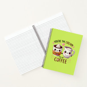Kaffee+Liebe+Creme+Notebook+Journalisten+Geschenk Notizbuch