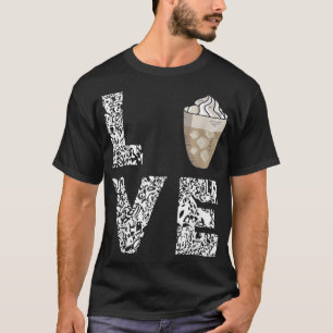 Kaffee Liebe Iccited Kaffeemaschine Milch Cappucci T-Shirt