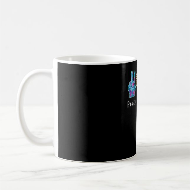 Kaffee Liebe Peace Leopard Herzprogramm Code Coffe Kaffeetasse (Links)