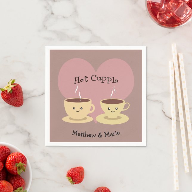 Kaffee Liebe Puppe Serviette (Beispiel)